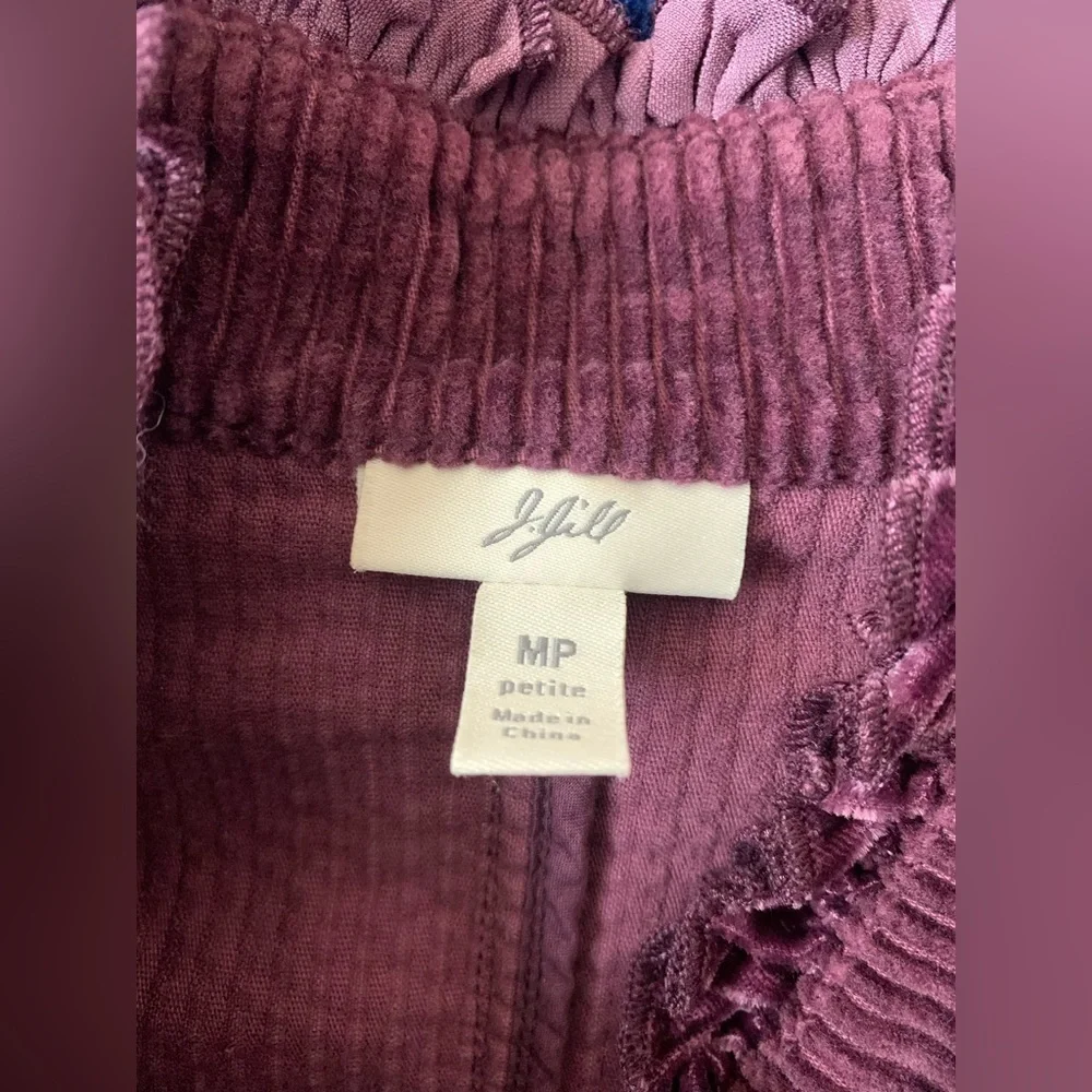 Witchy/ Gilmore girls vibes J.Jill  boho purple ruffle blazer - Picture 8 of 9